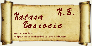 Nataša Bosiočić vizit kartica